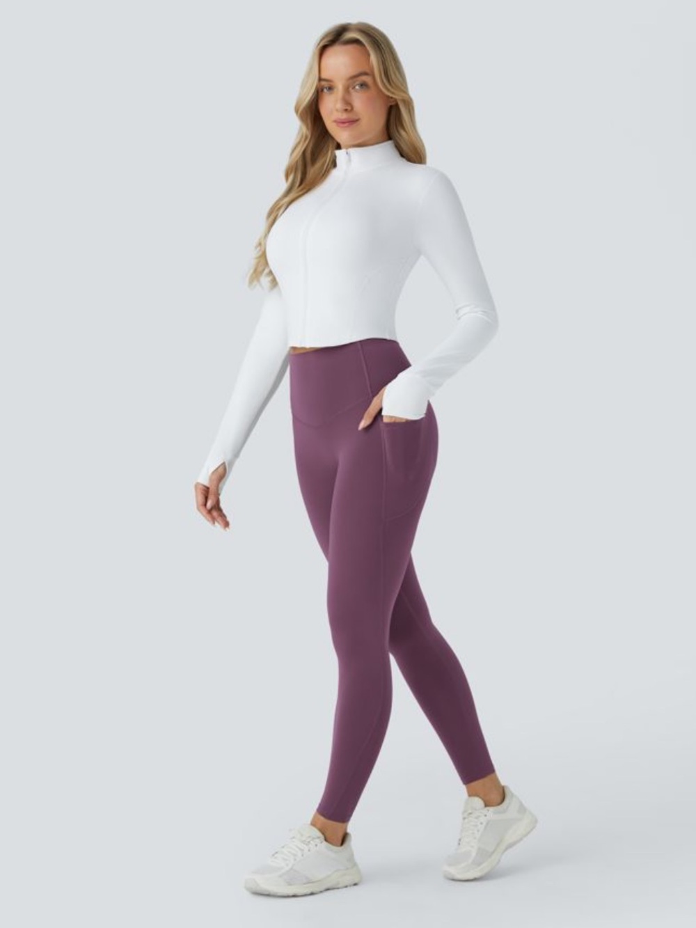 NWT Halara UltraSculpt Pocket Leggings Plum Purple Small